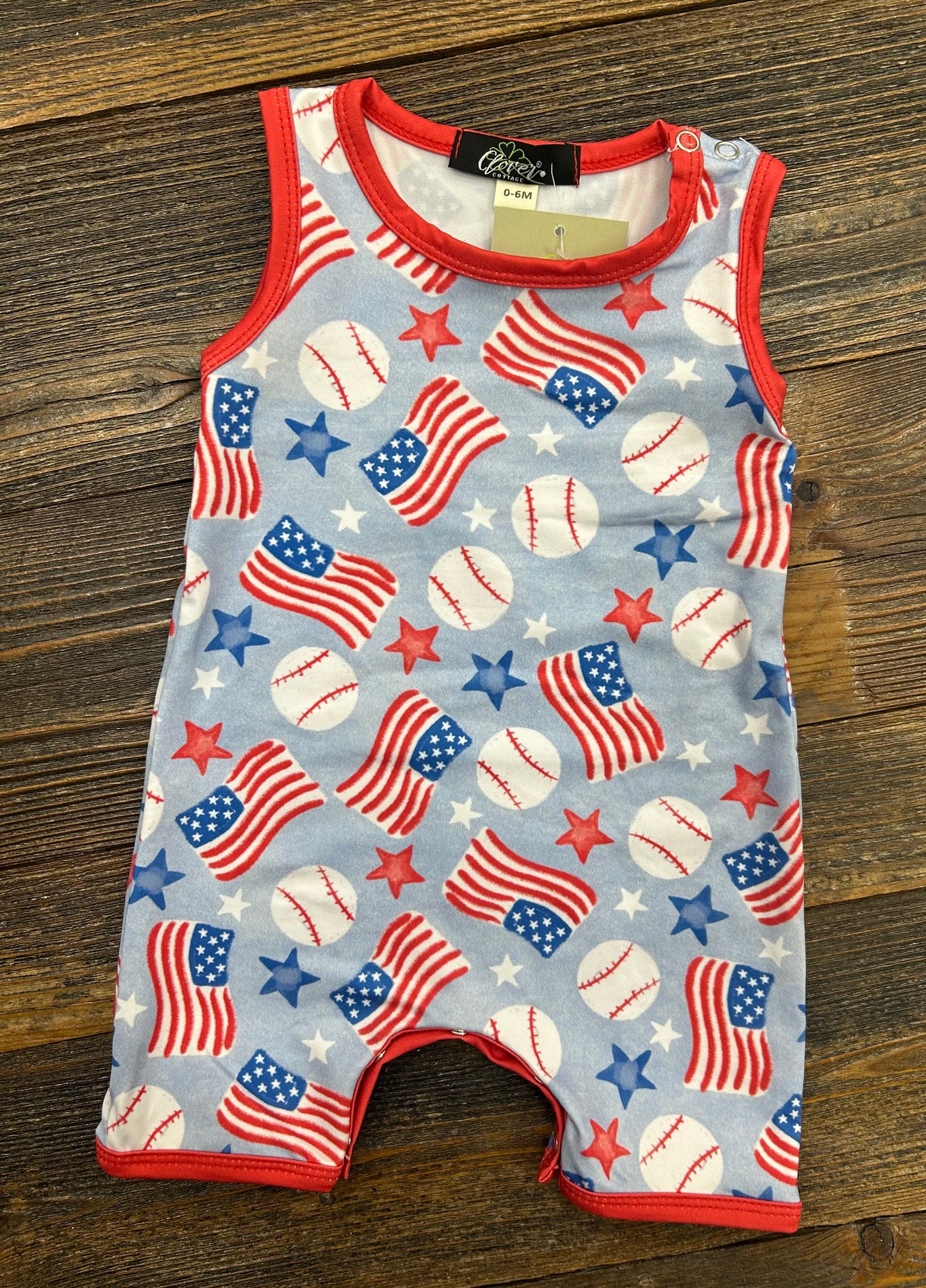 CC USA Baseball Romper