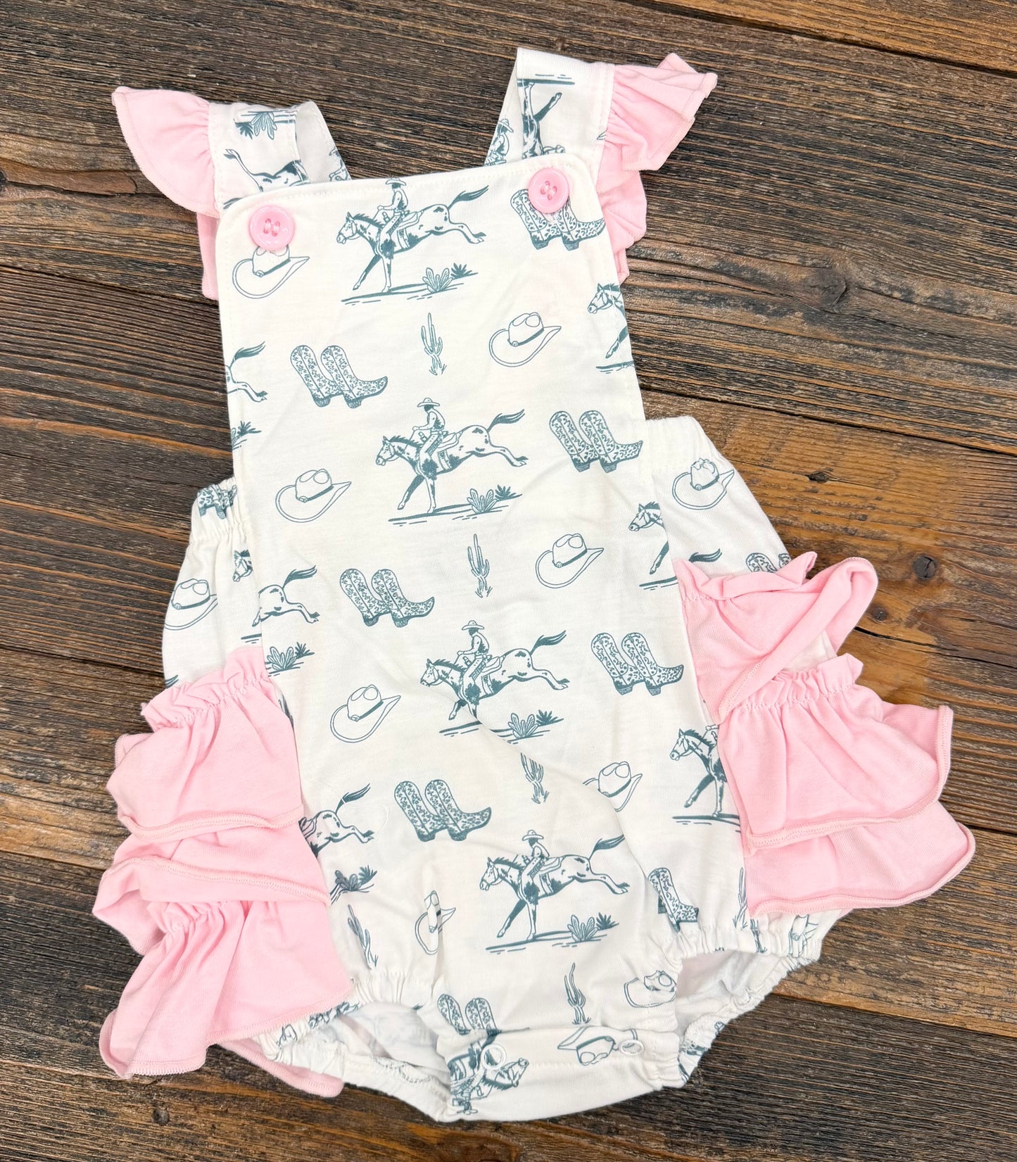 Pink Cowboy Ruffle Bubble