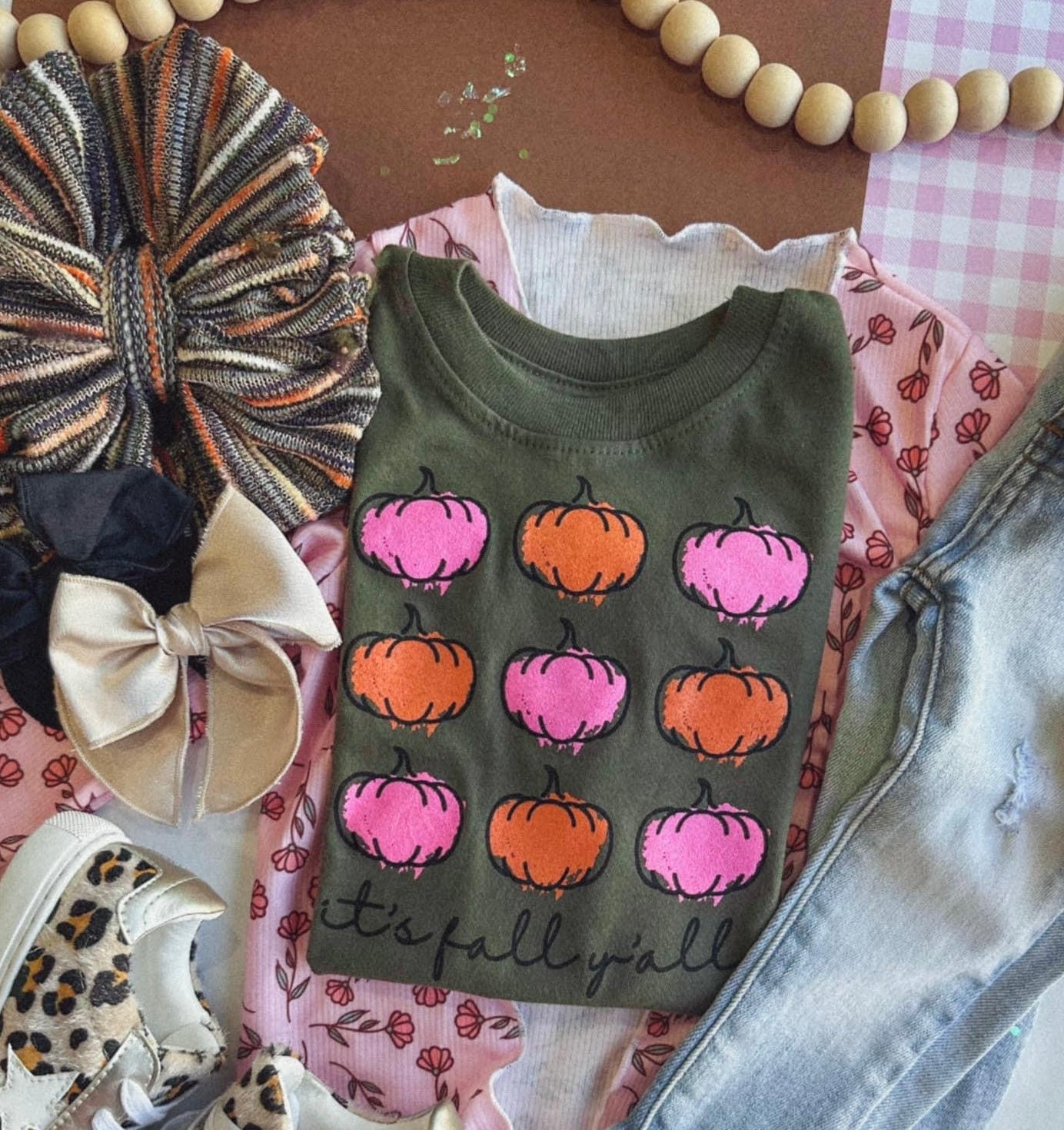Olive It's Fall Y'all Tee