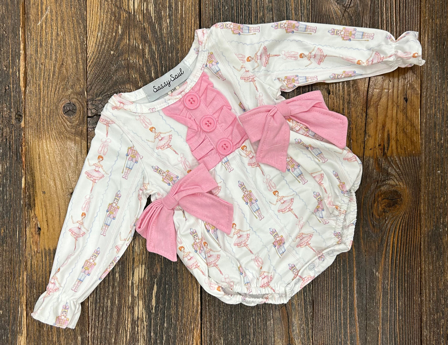Pink Nutcracker Bow Bubble