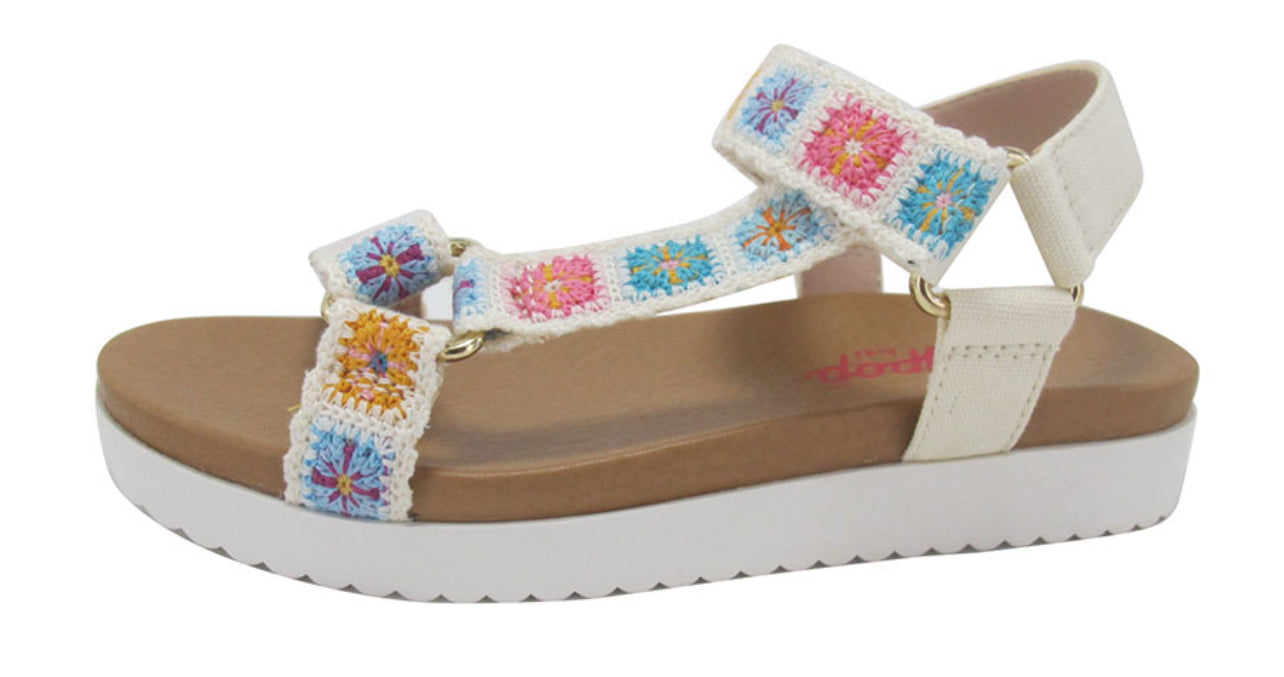 JellyPop Loressa Multi Crochet Sandal