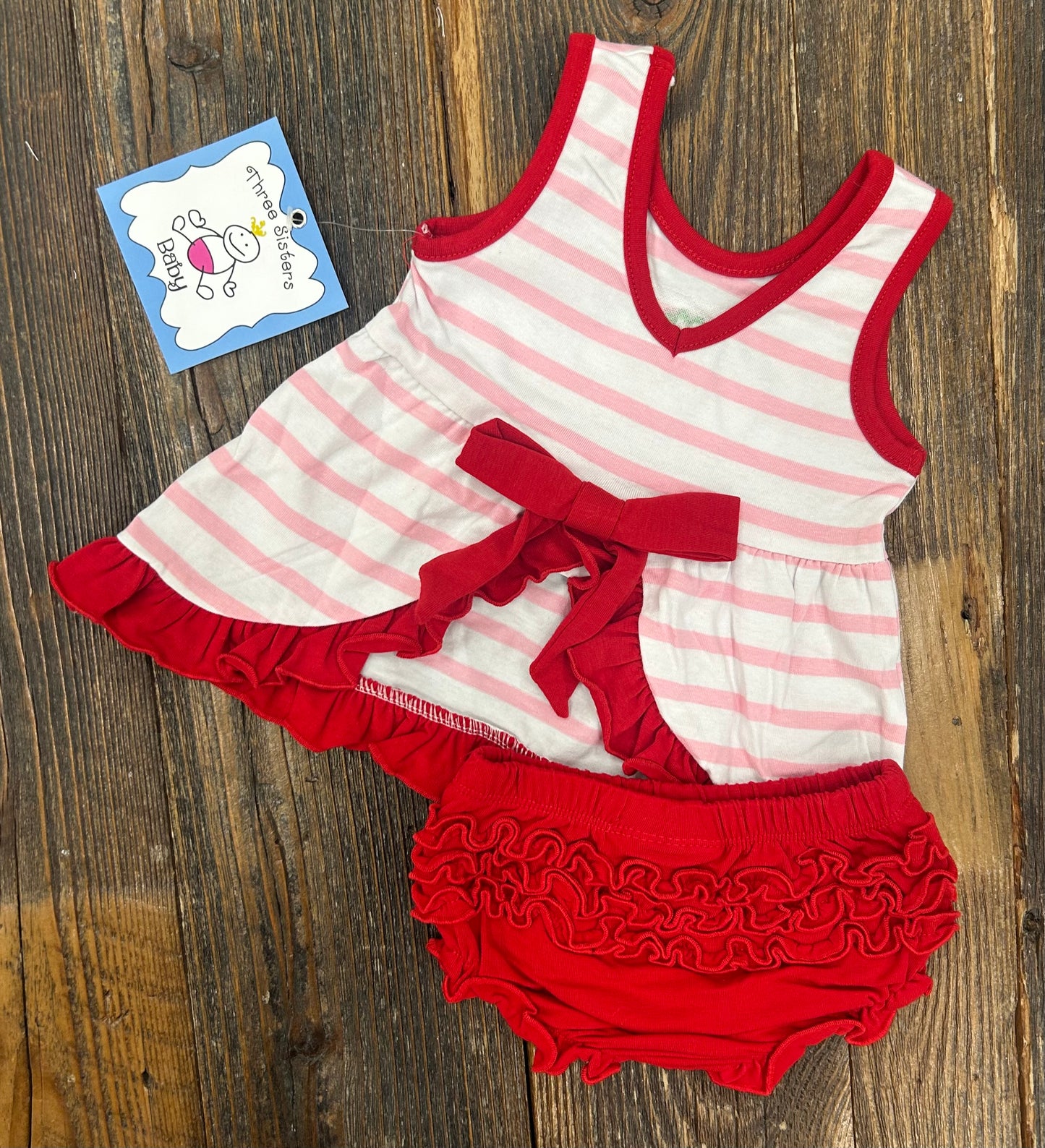 Three Sisters Strawberry Bloomer Set
