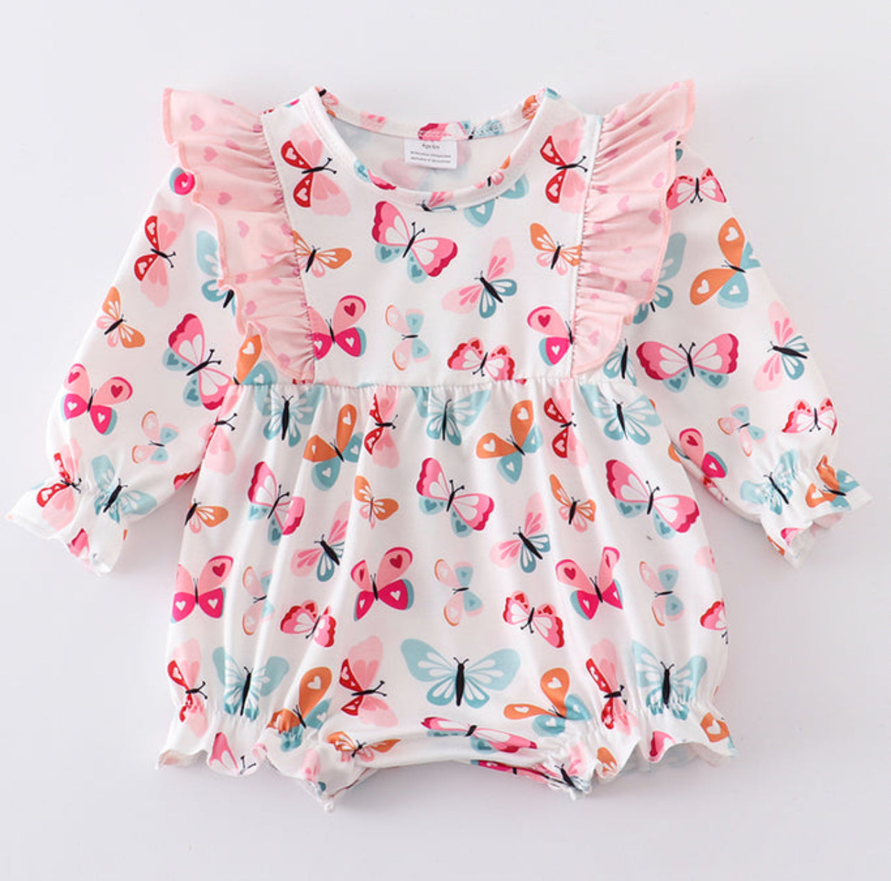 Butterfly Print Ruffle Bubble