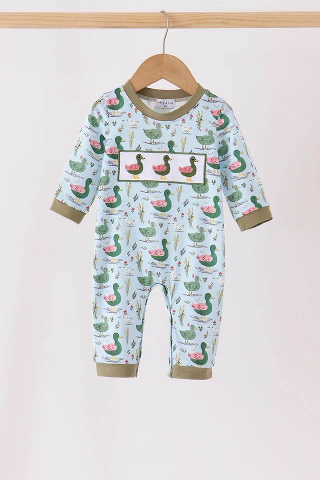 Mallard Embroidered Romper