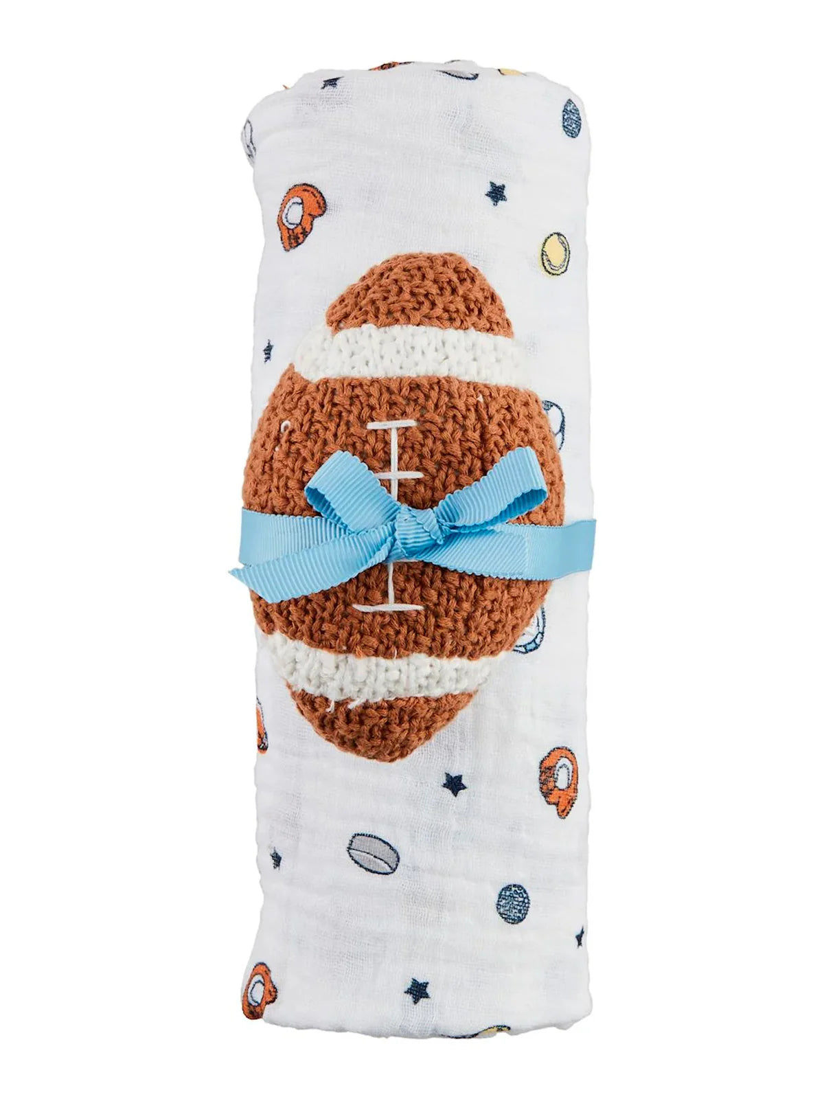 Mudpie Swaddle & Rattle Set