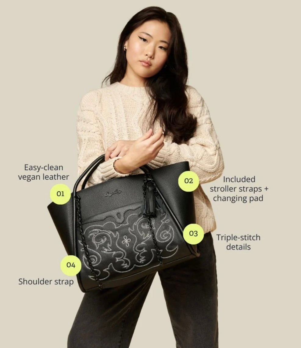 Itzy Ritzy Western Black Outlaw Tote