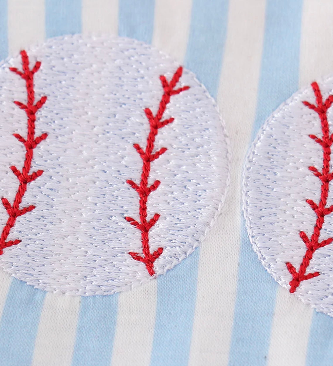 Baseball Embroidered Short Set
