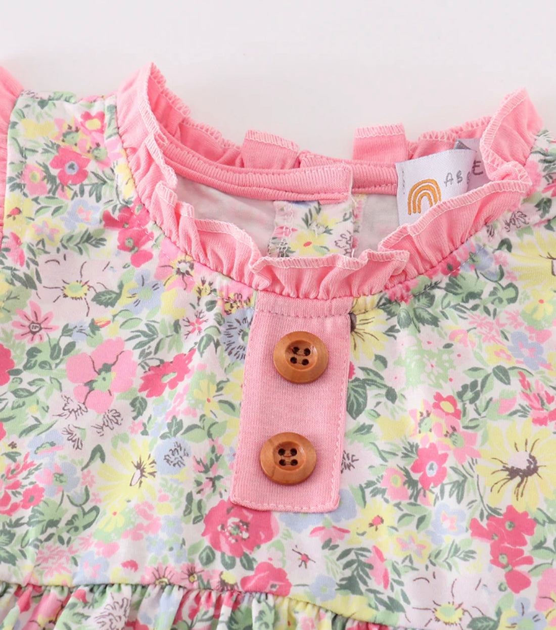 Pink Floral Ruffle Bubble