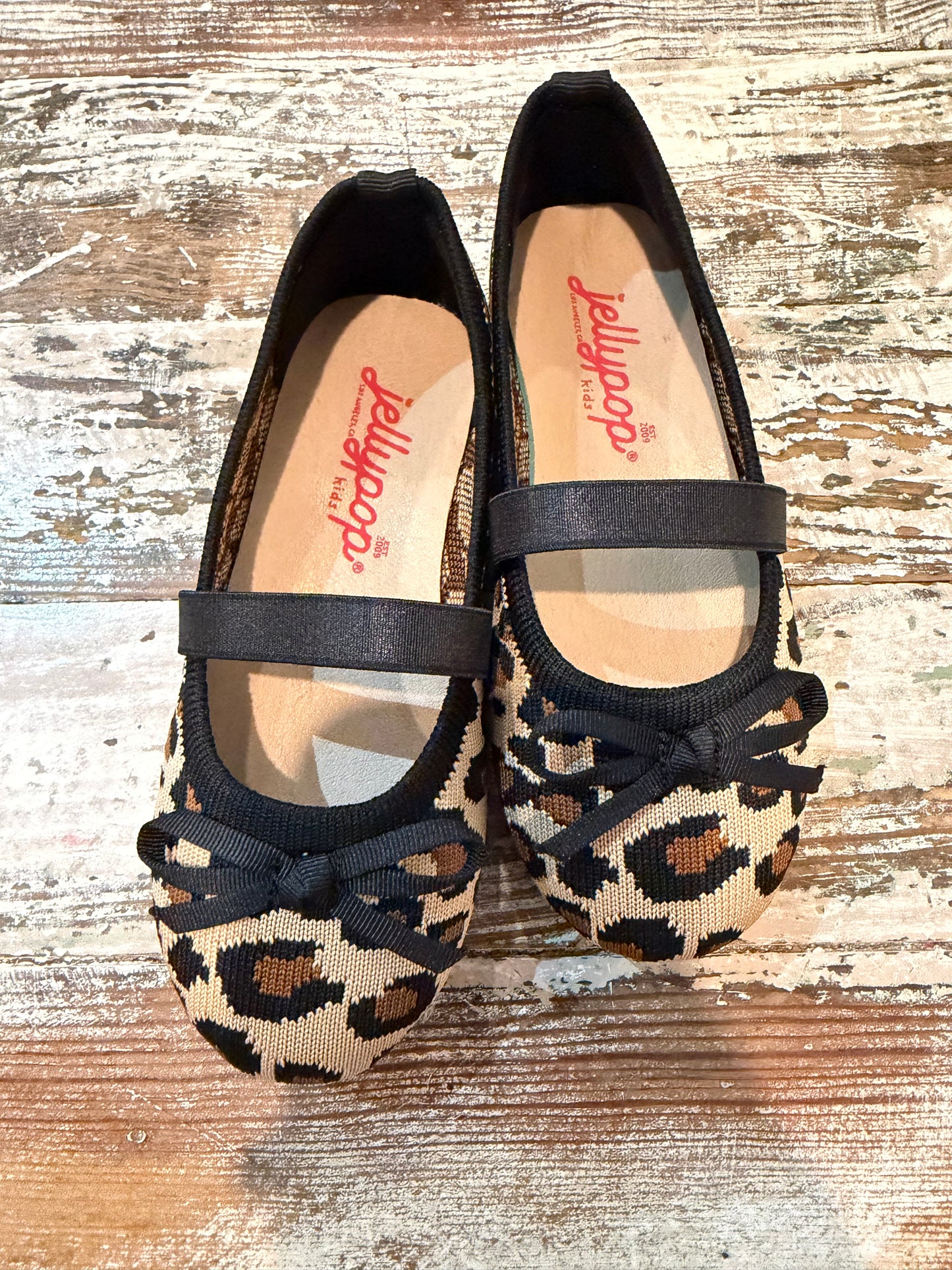 JellyPop Darania Leopard Knitted Slip On