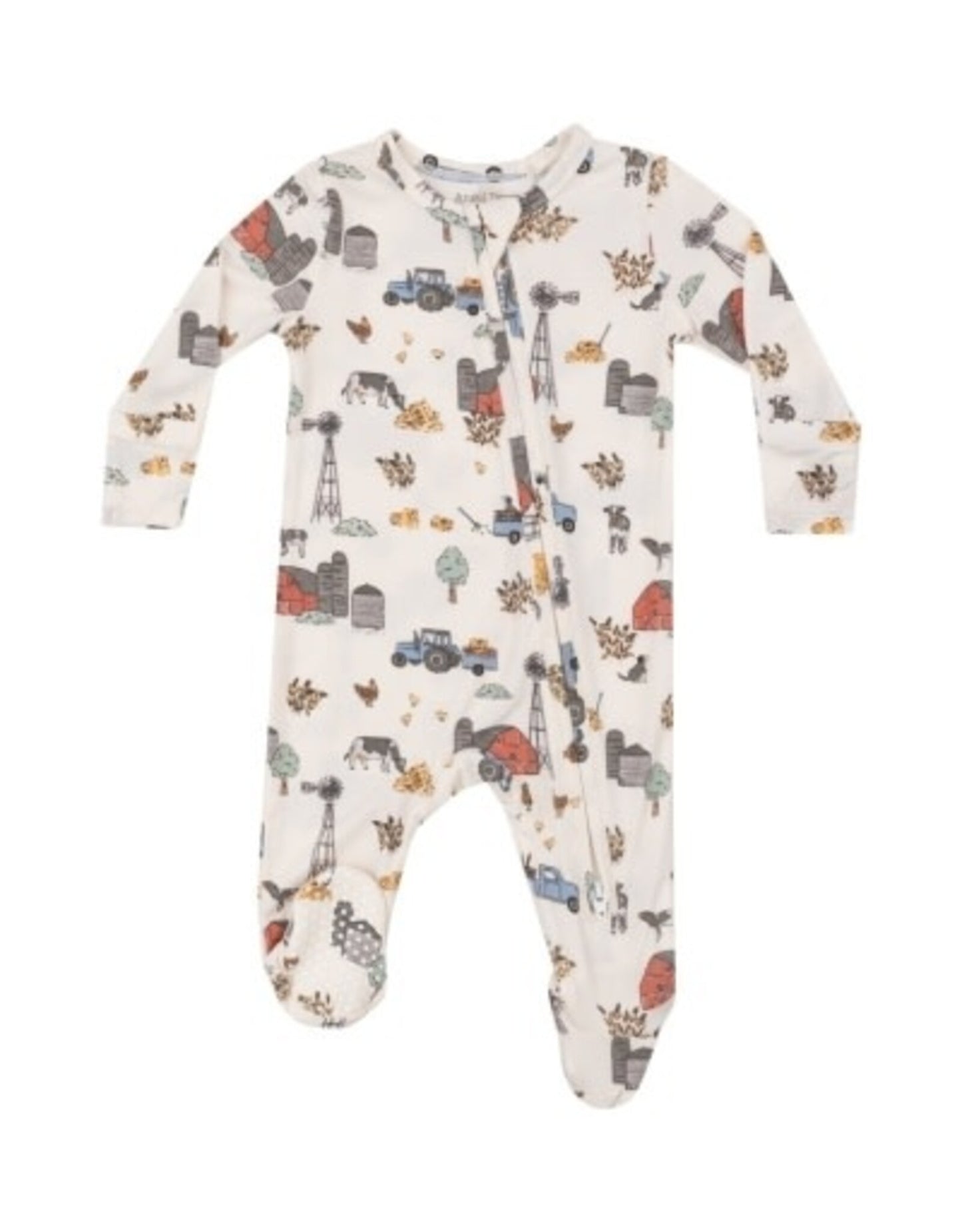 Angel Dear Hay Farmer Blue 2 Way Zipper Footie