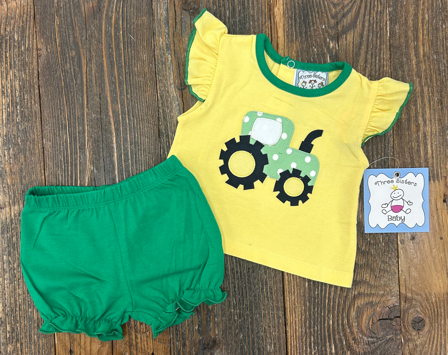 Three Sisters Tractor Girls Bloomer Set