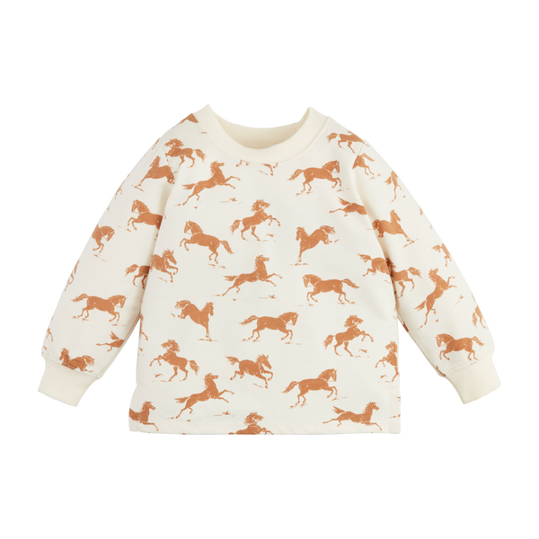 Mudpie Horse Print Sweatshirt