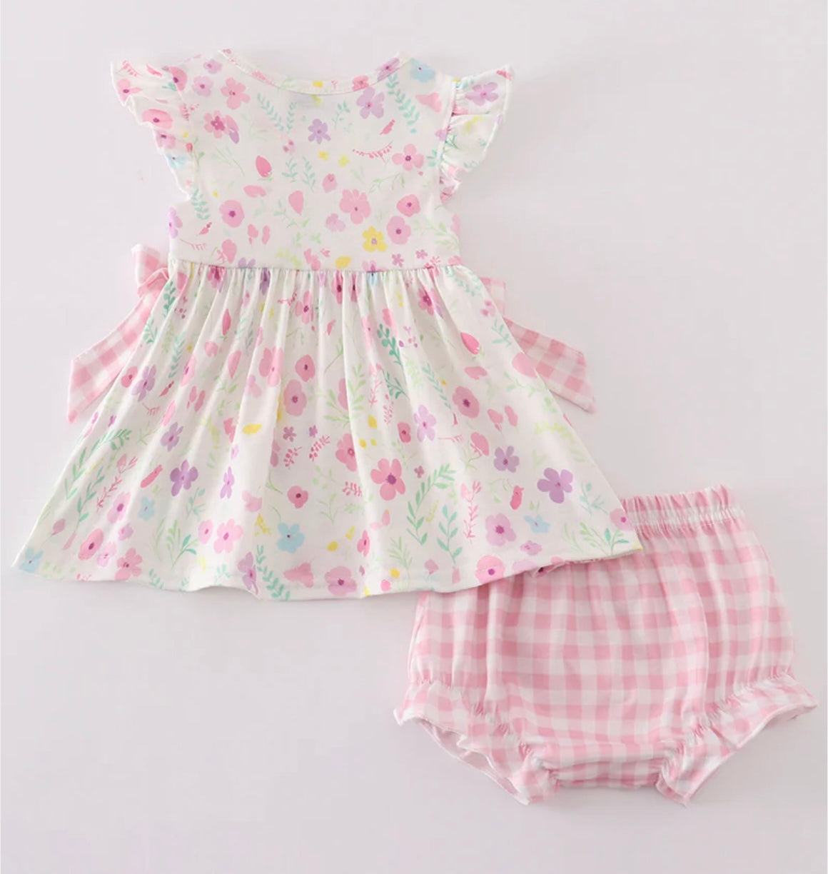 Pink Floral Mouse Bloomer Set
