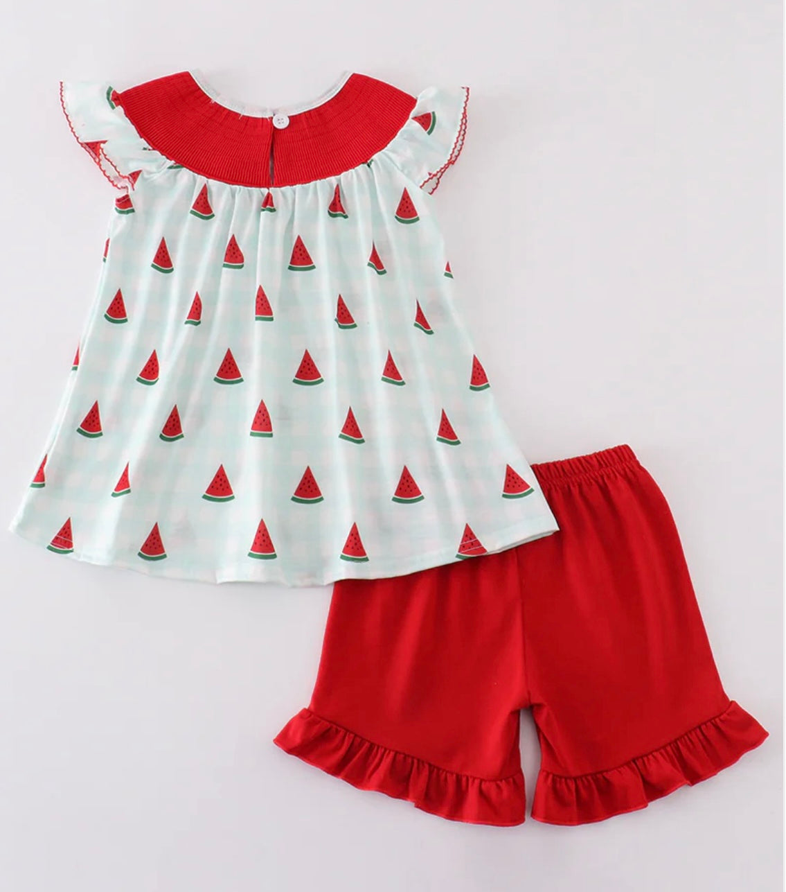 Watermelon Embroidered Short Set