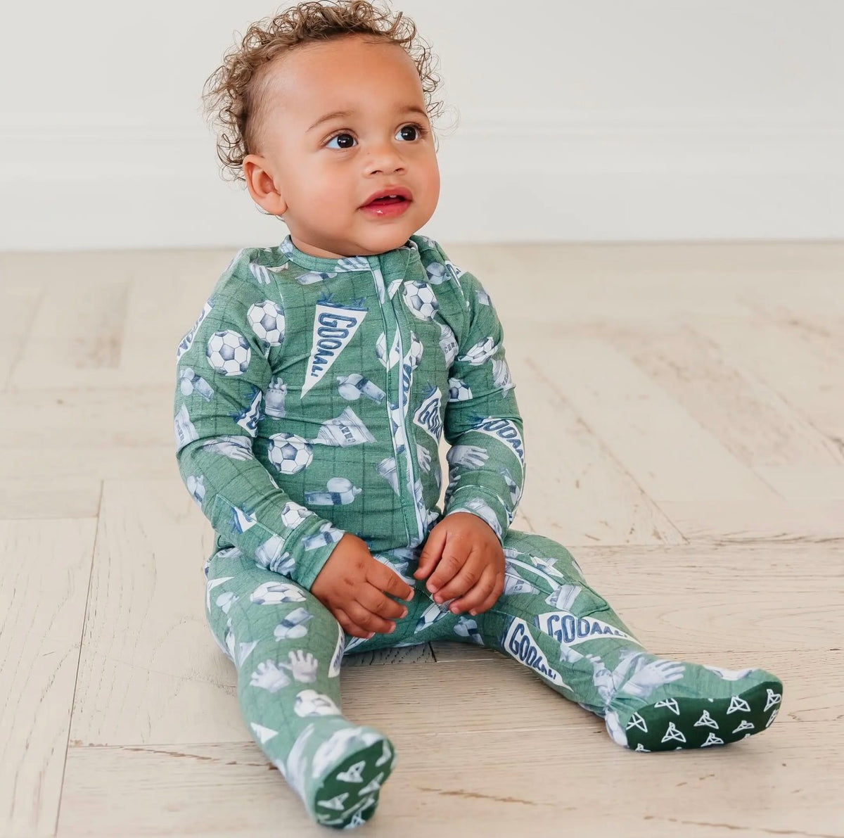 Copper Pearl Kick Off Zip-Up Footie