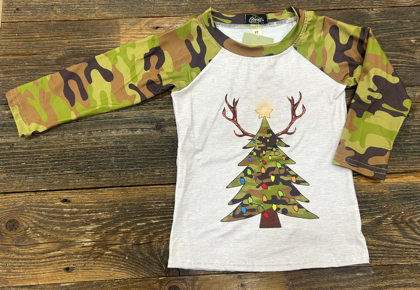 Antler Christmas Tree Raglan