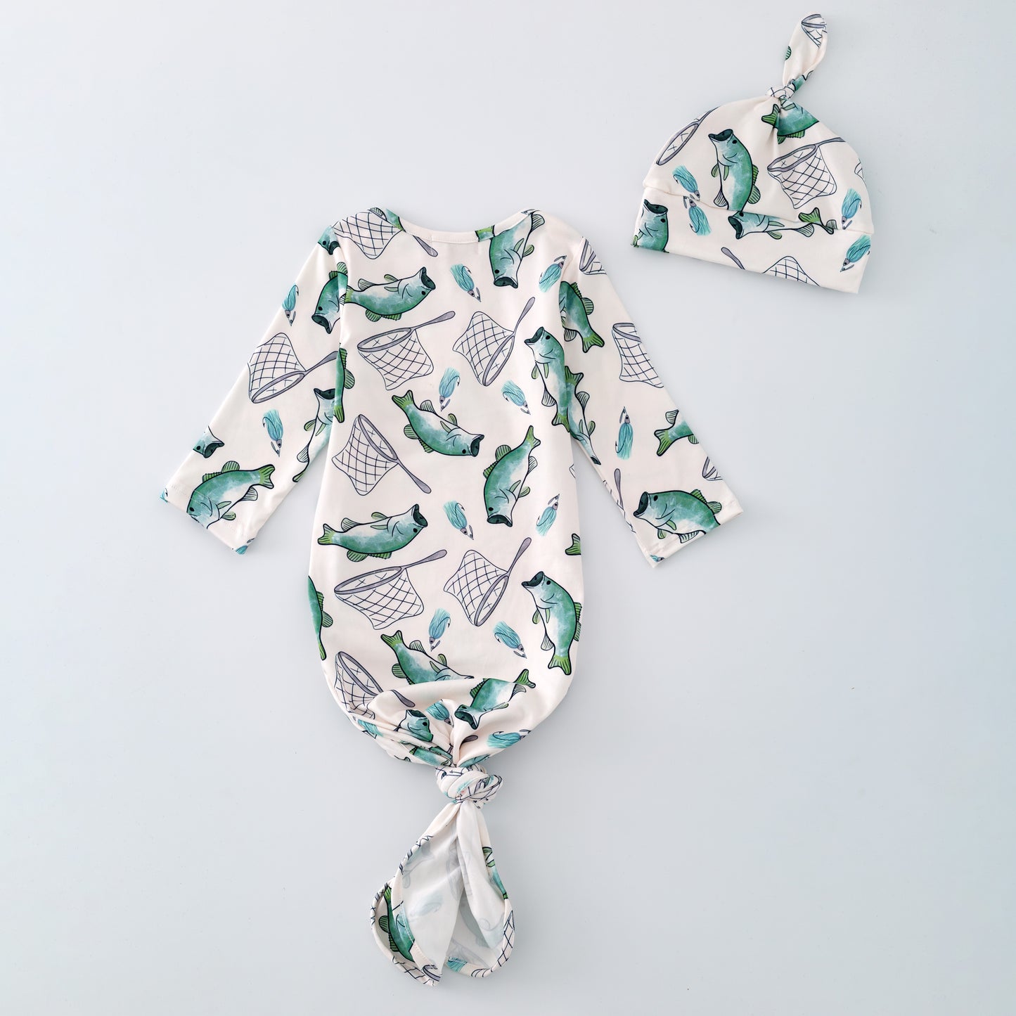 Catch & Release Baby Gown + Hat