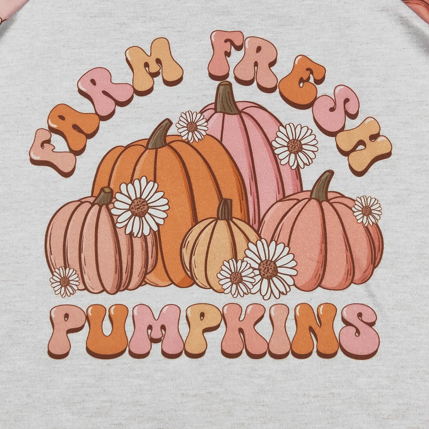 Farm Fresh Pumpkin Girls Raglan