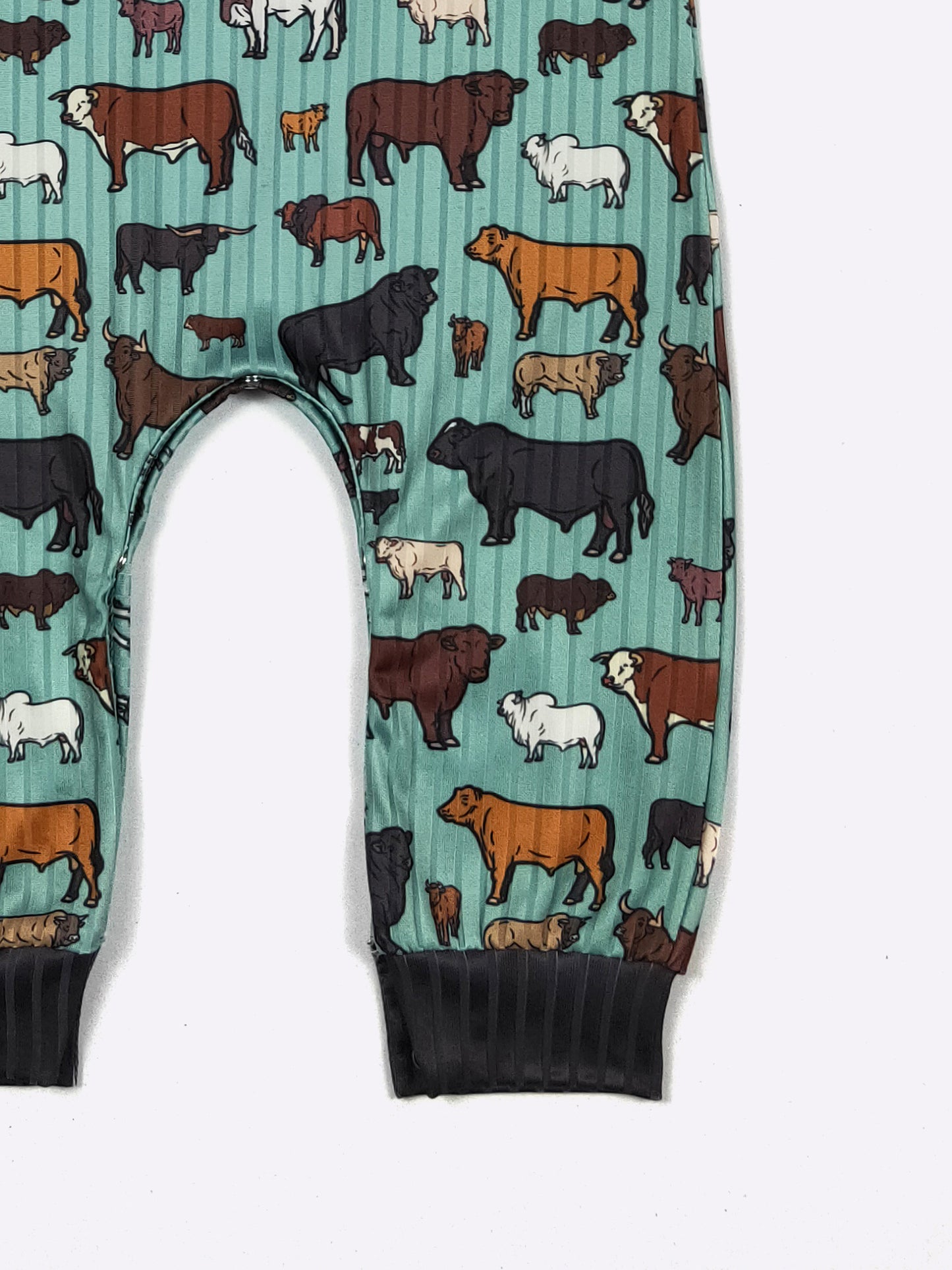 Teal Cattle Romper