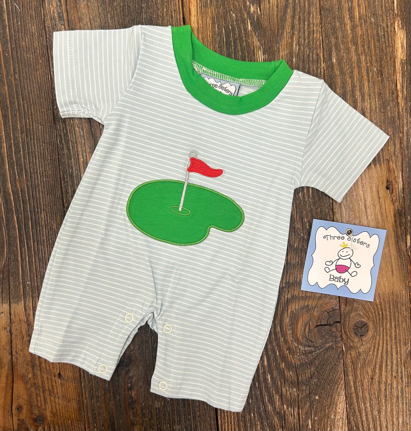 Three Sisters Golf Applique Romper