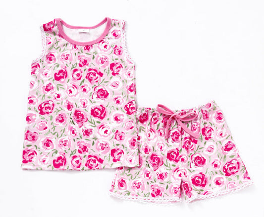 Pink Floral Short Set