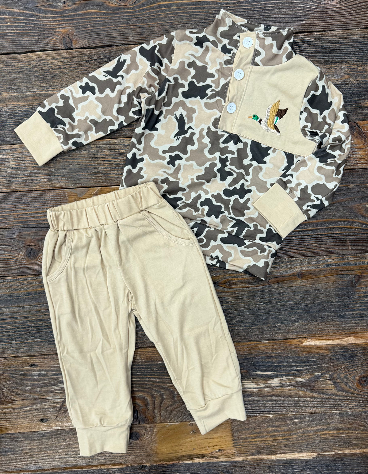 Camo Duck Embroidered Jogger Set