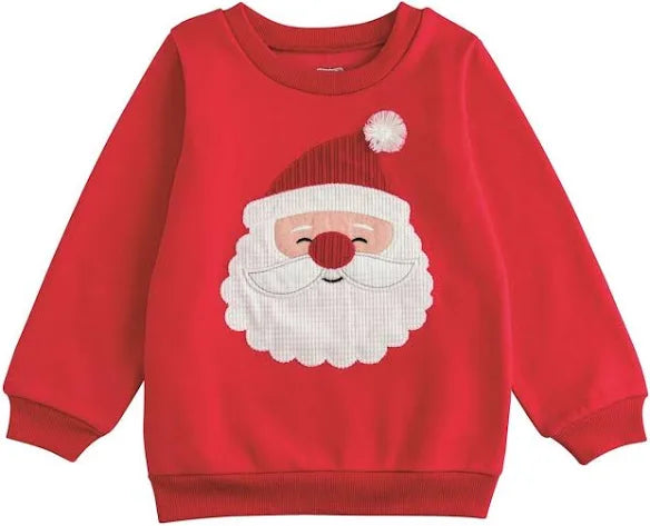 Mudpie Applique Santa Sweatshirt