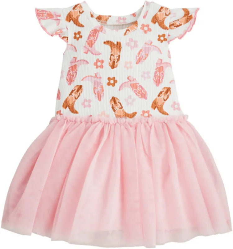 Mudpie Cowboy Print Tutu Dress
