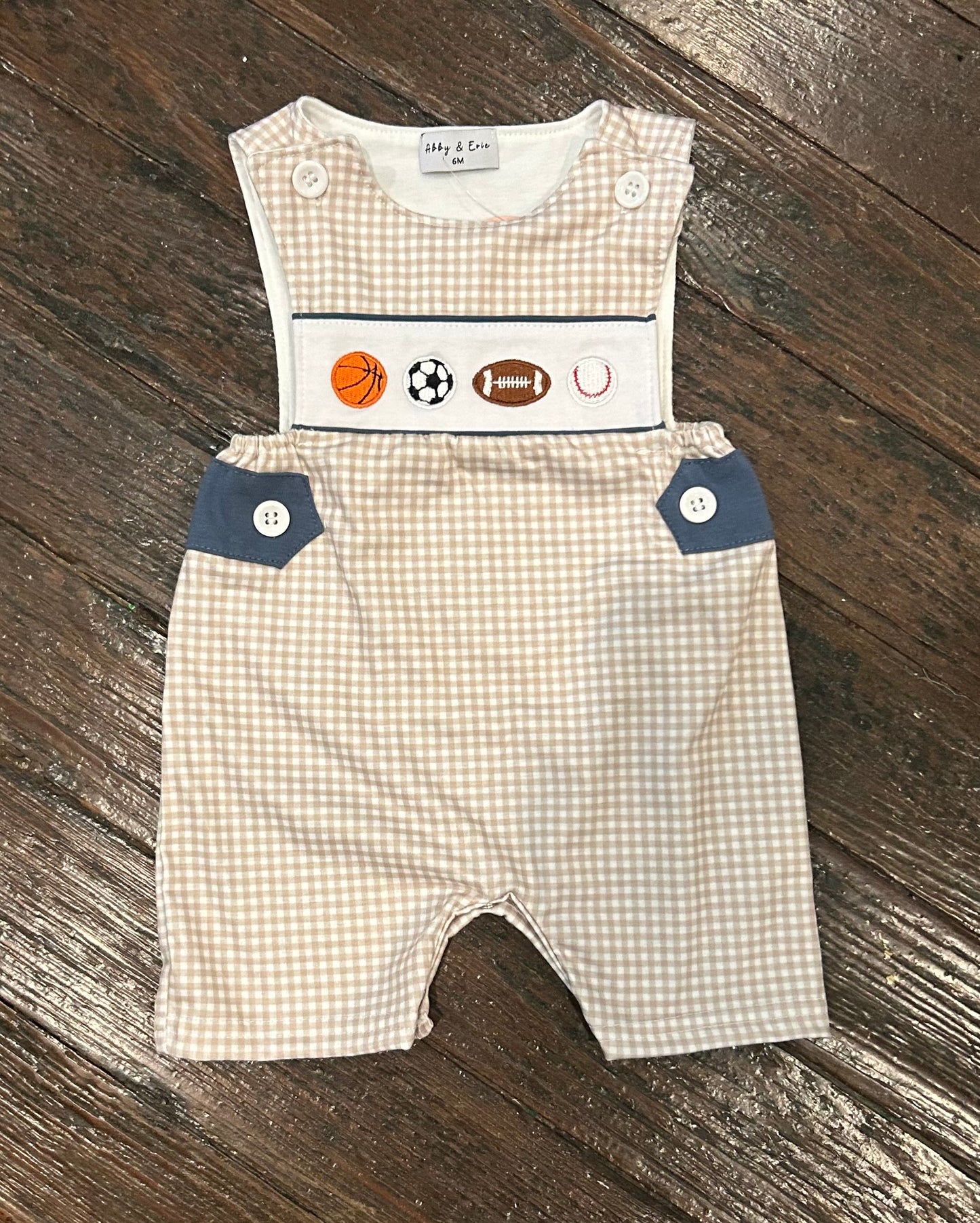 Sports Embroidered Gingham JonJon