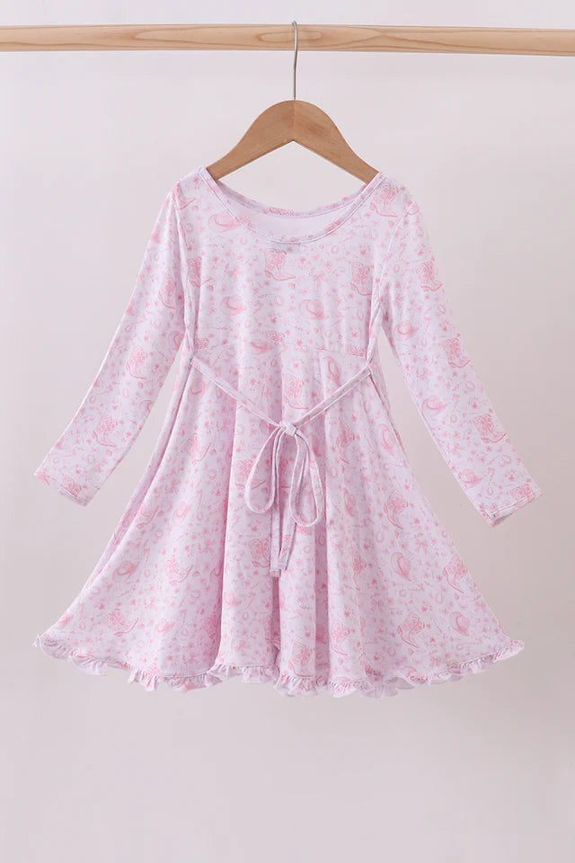 Pink Boots Bamboo Dress