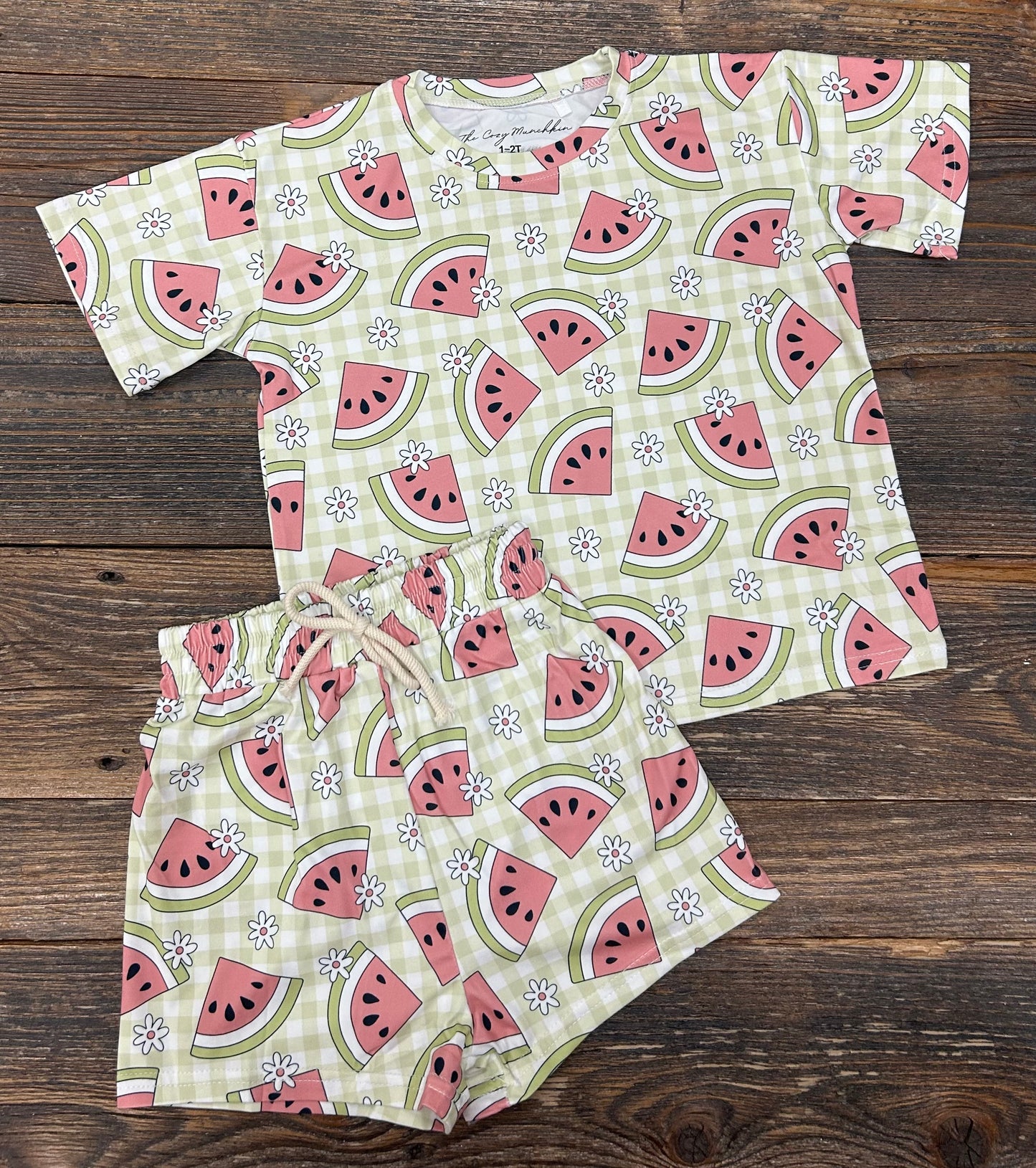 Sweet Melon Oversized Tee Outfit Set