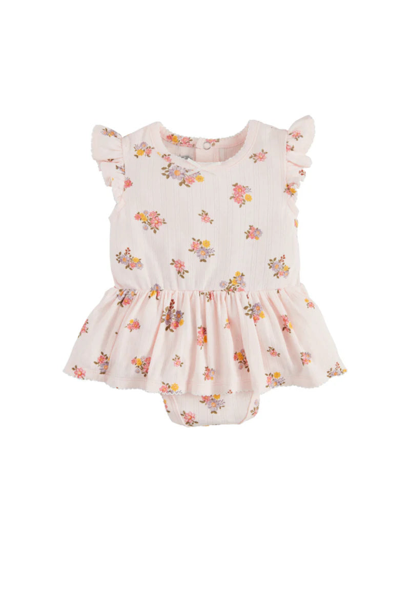 Mudpie Pointelle Floral Crawler