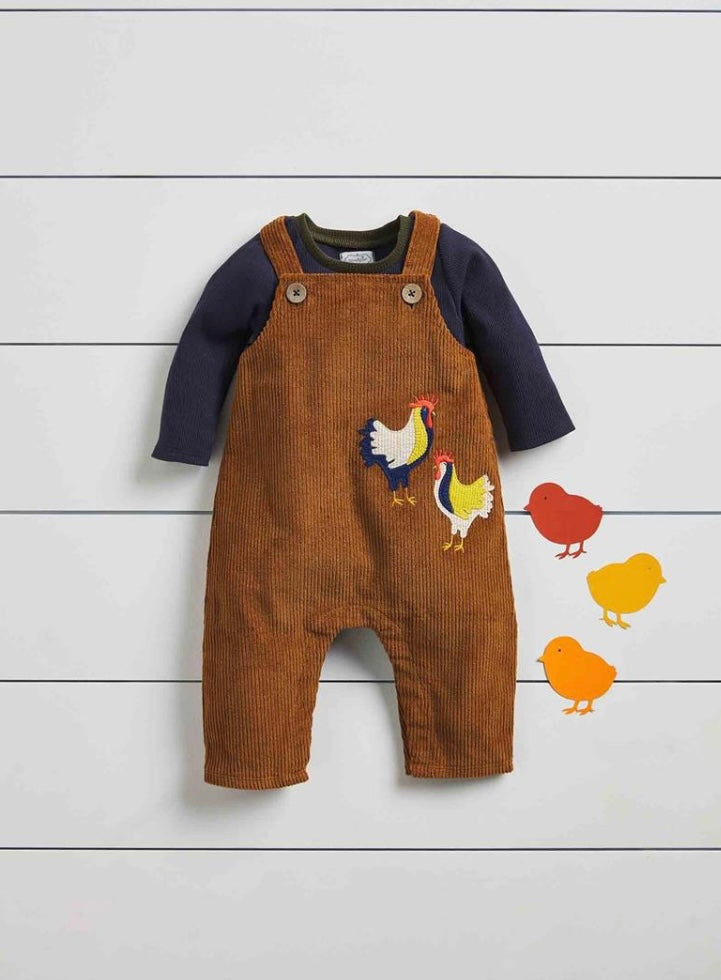 Mudpie Rooster Cord Overall