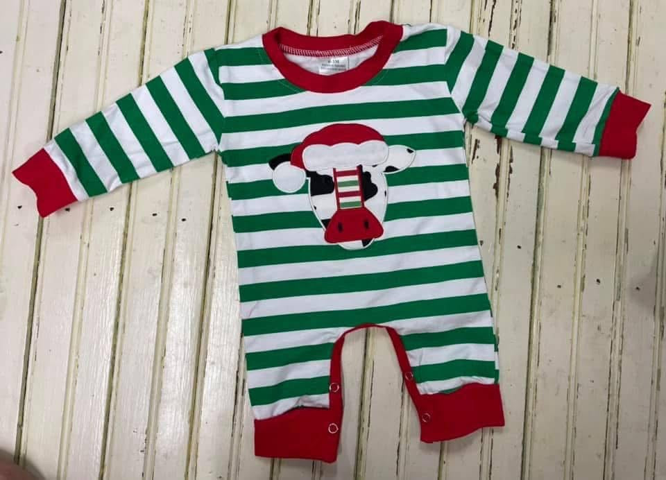 Christmas Cow Romper
