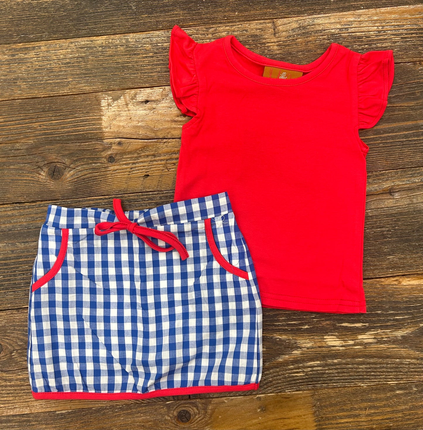 Millie Jay Red & Blue Remi Skort Set