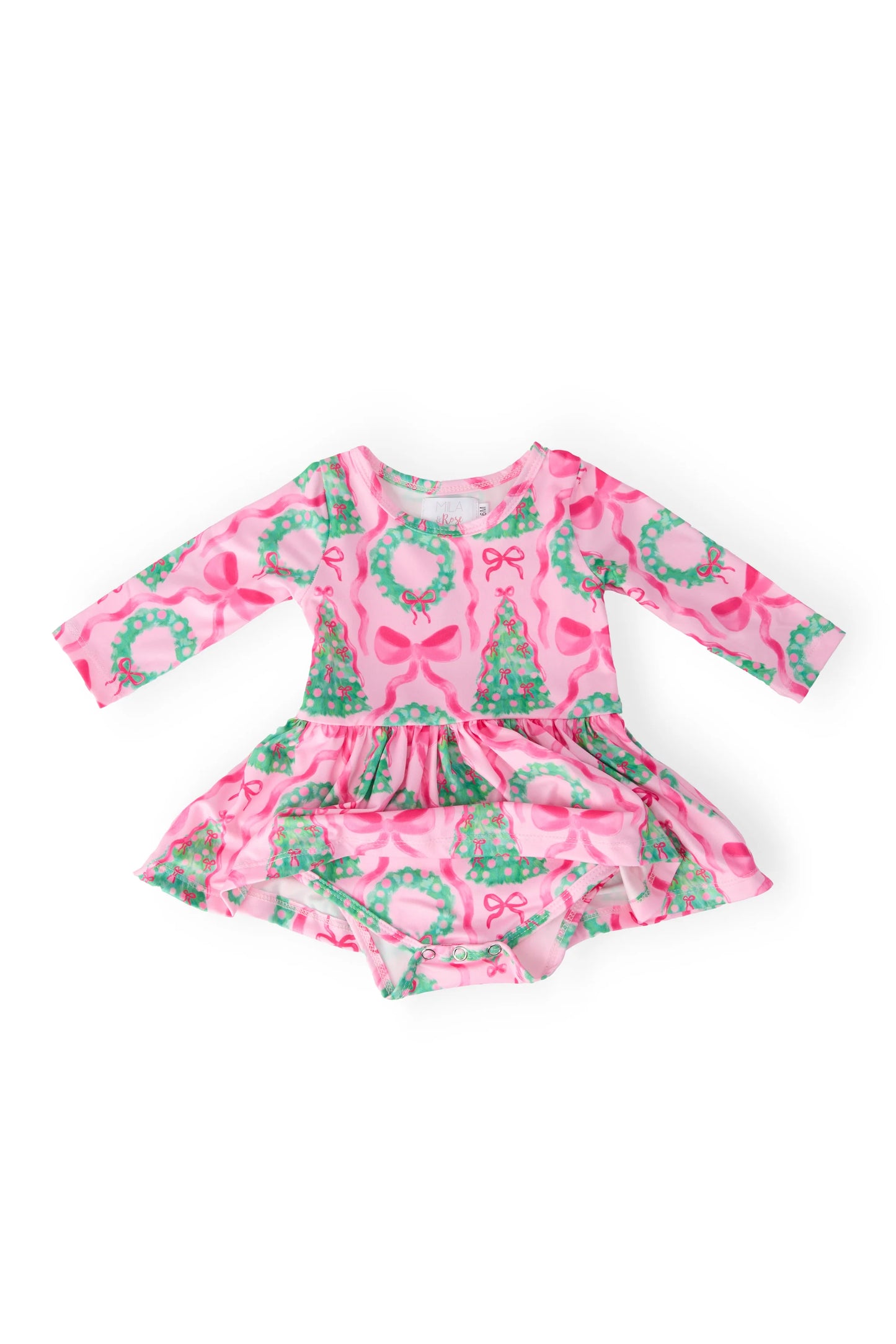 MR Jingle Bows L/S Twirl Bodysuit