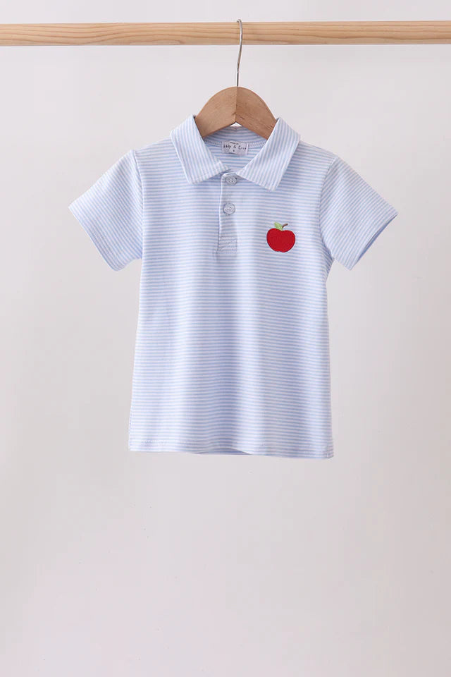 Blue Stripe Apple Polo