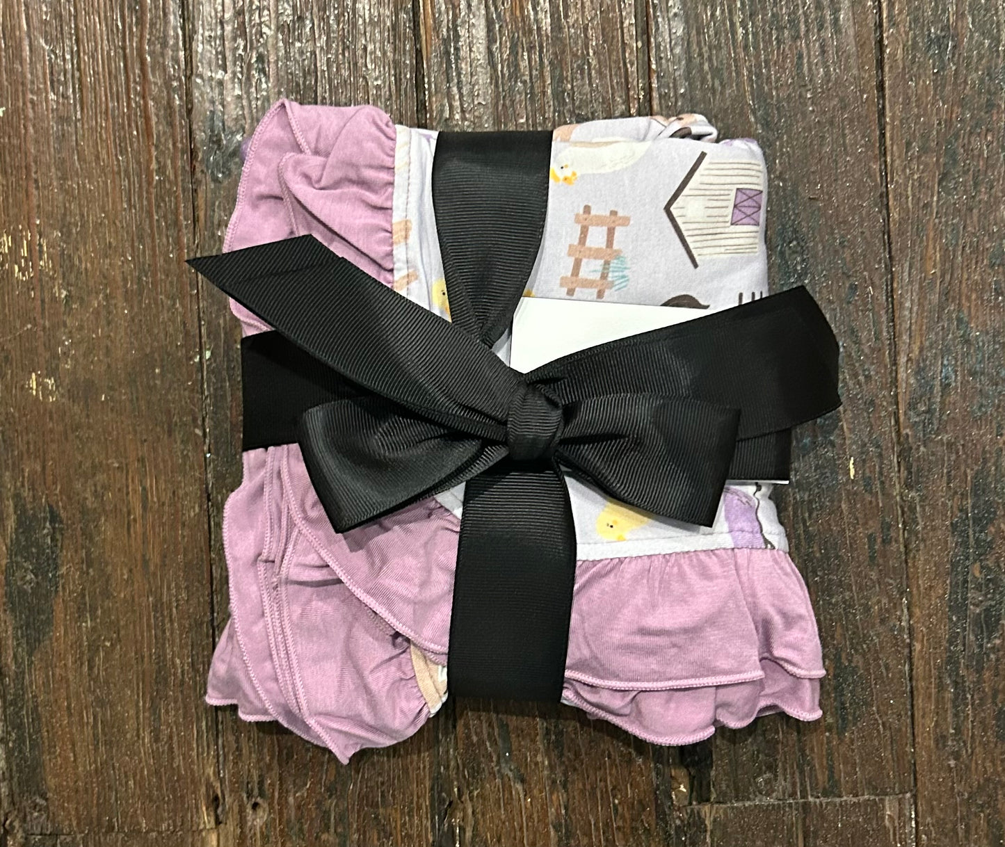 Kickee Pants Thistle Morning on the Farm Ruffle Stoller Blanket