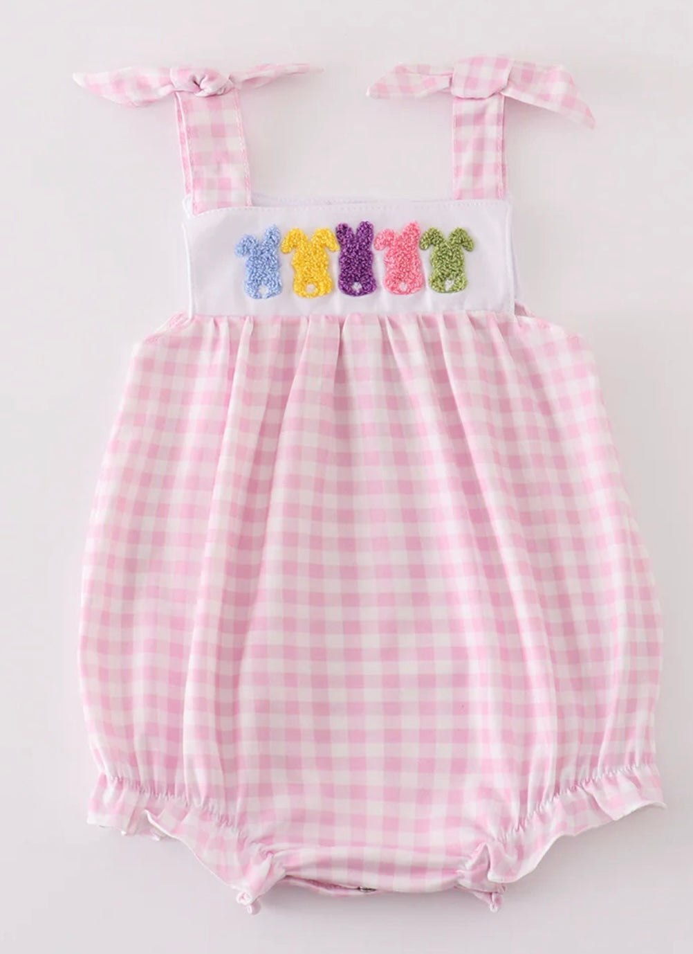 Pink Gingham Spring Bunny Bubble