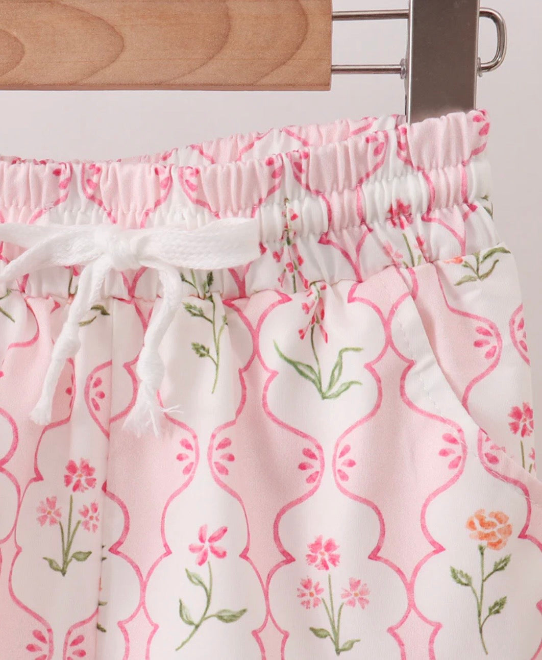 Floral Scallop Short Set