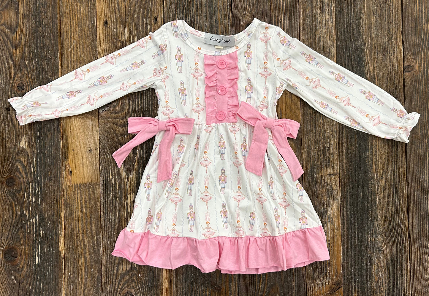 Pink Nutcracker Bow Dress