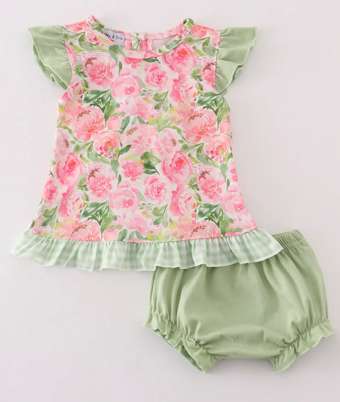 Pink Blossom Floral Bloomer Set