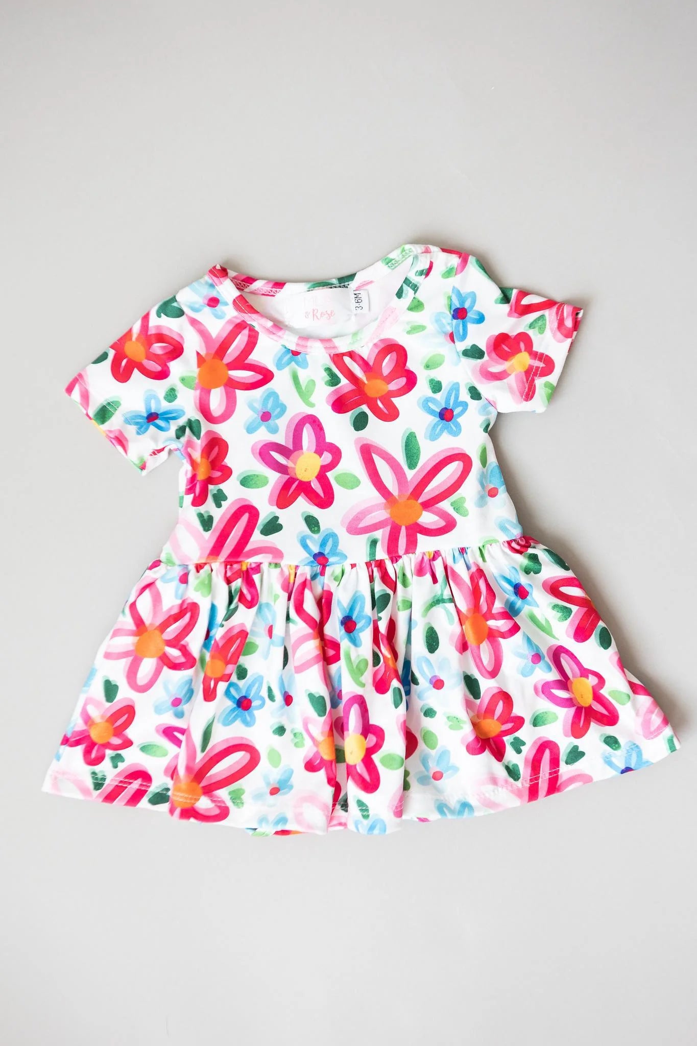 MR Neon Floral S/S Twirl Bodysuit