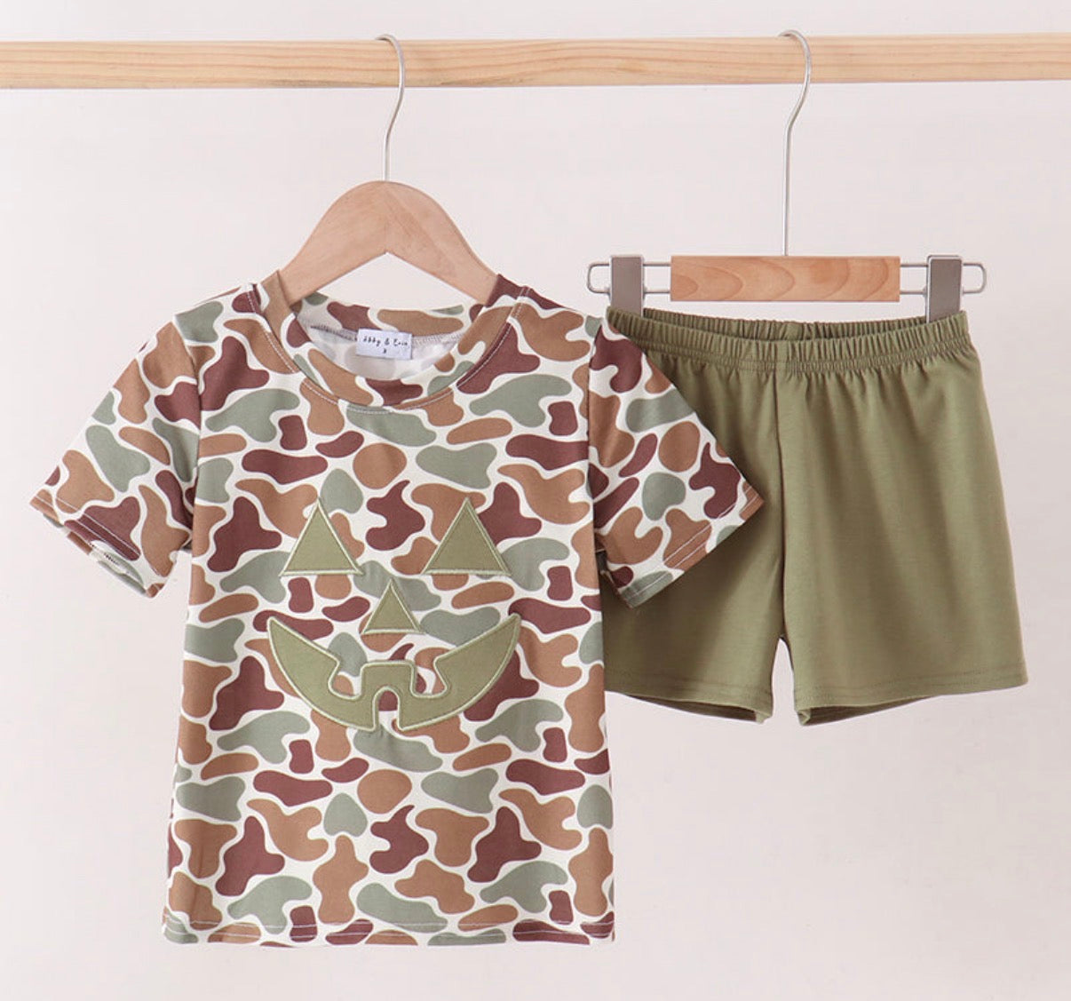 Camouflage Jack-O-Lantern Short Set