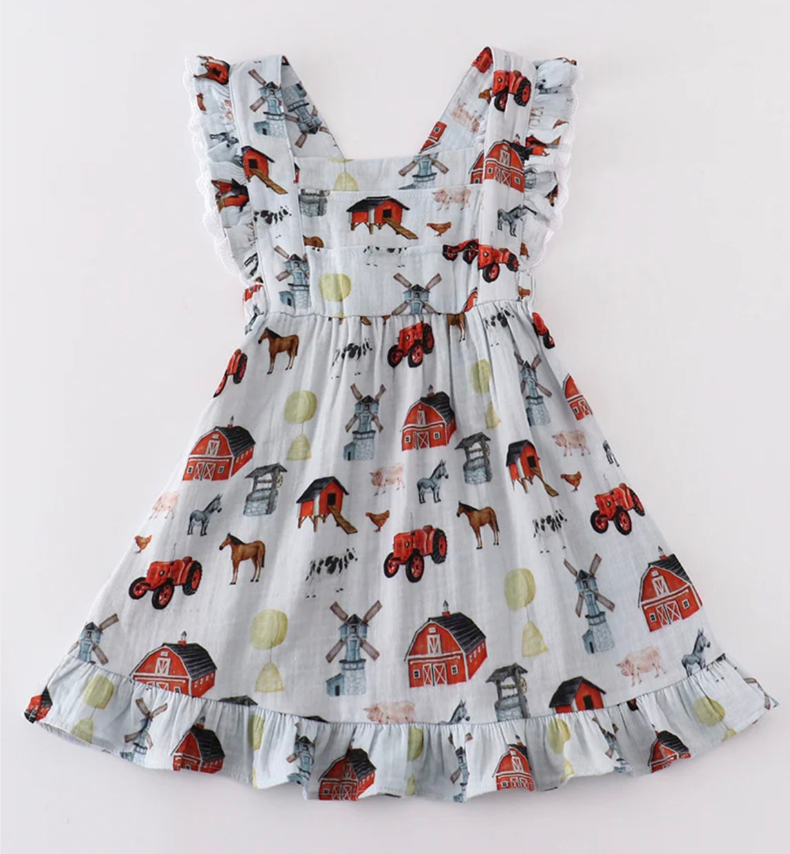 Farm Muslin Ruffle Dress