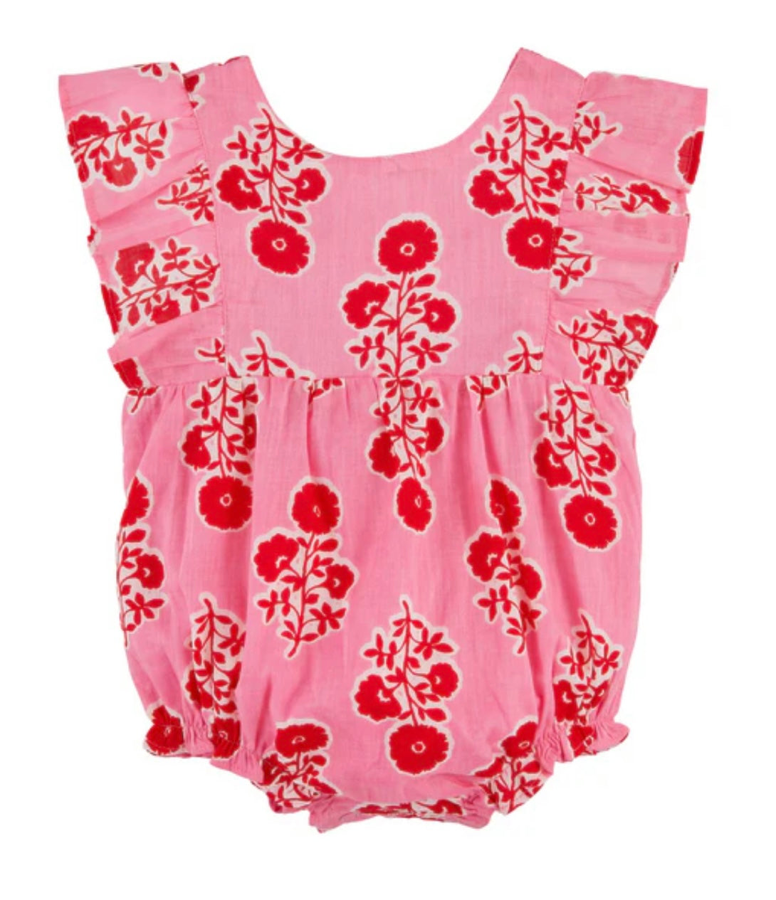 Mudpie Hot Pink Ruffle Bubble