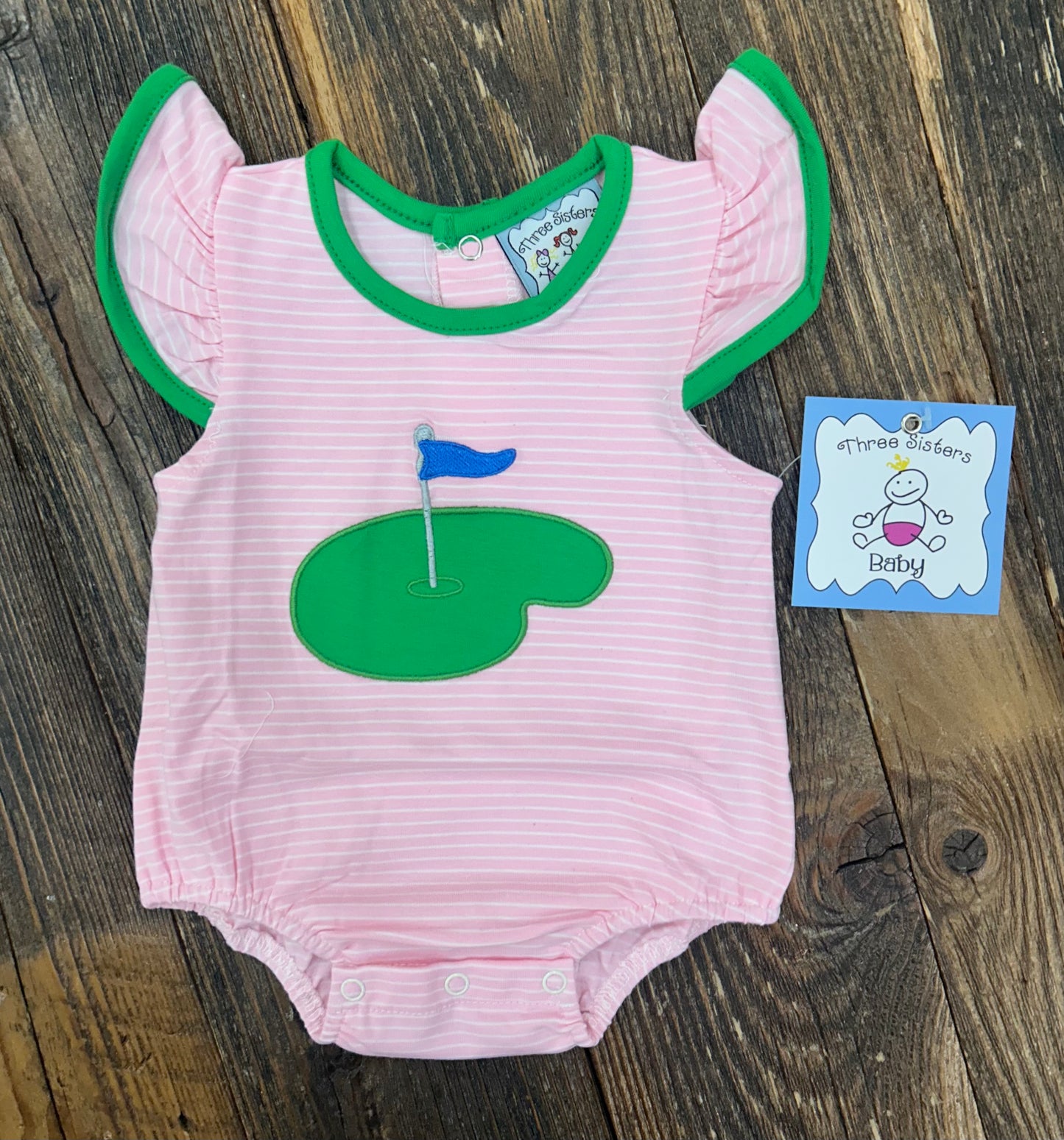 Three Sisters Golf Girls Applique Bubble