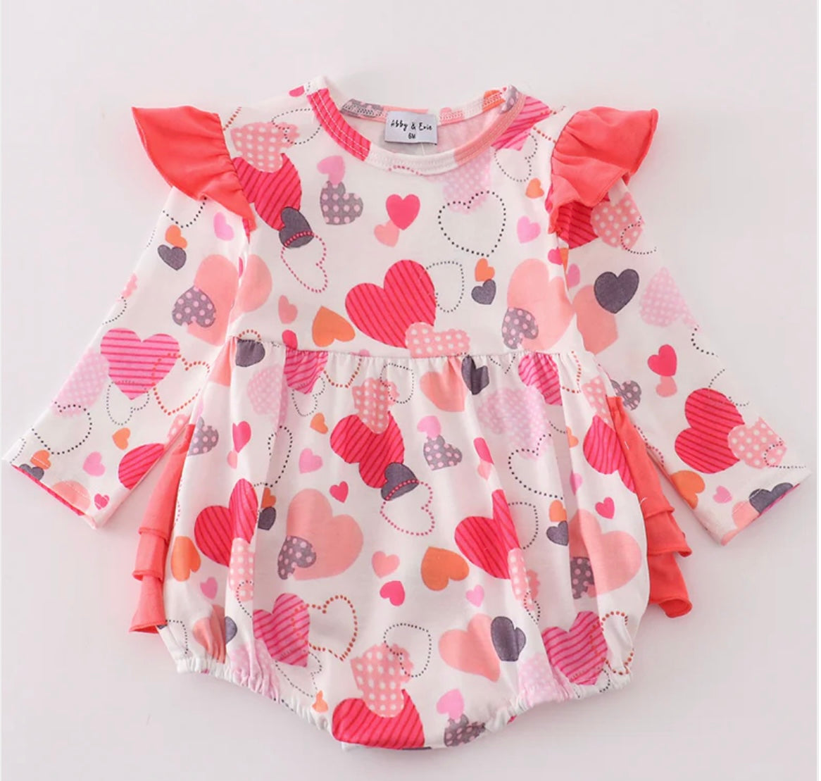 Valentine Heart Ruffle Bubble