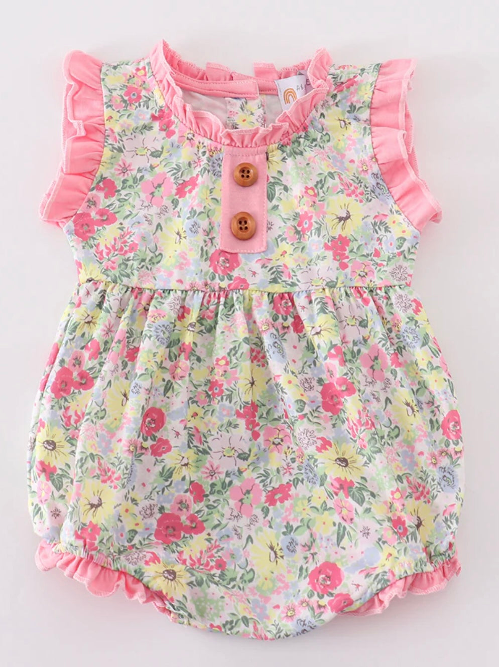 Pink Floral Ruffle Bubble