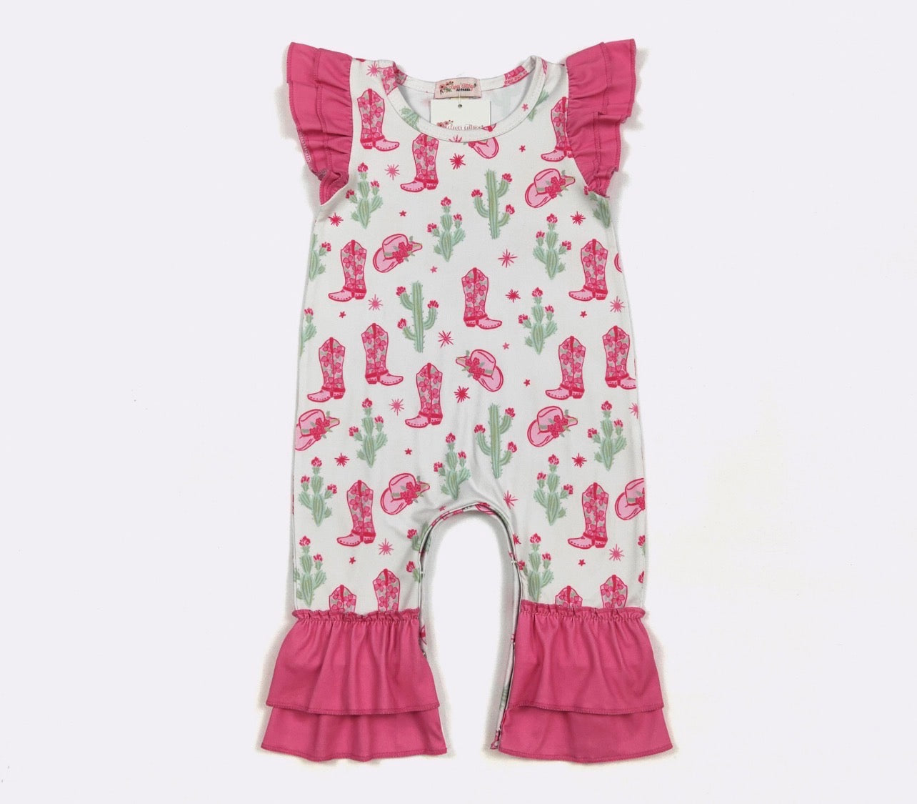Pink Cactus Blossom Romper